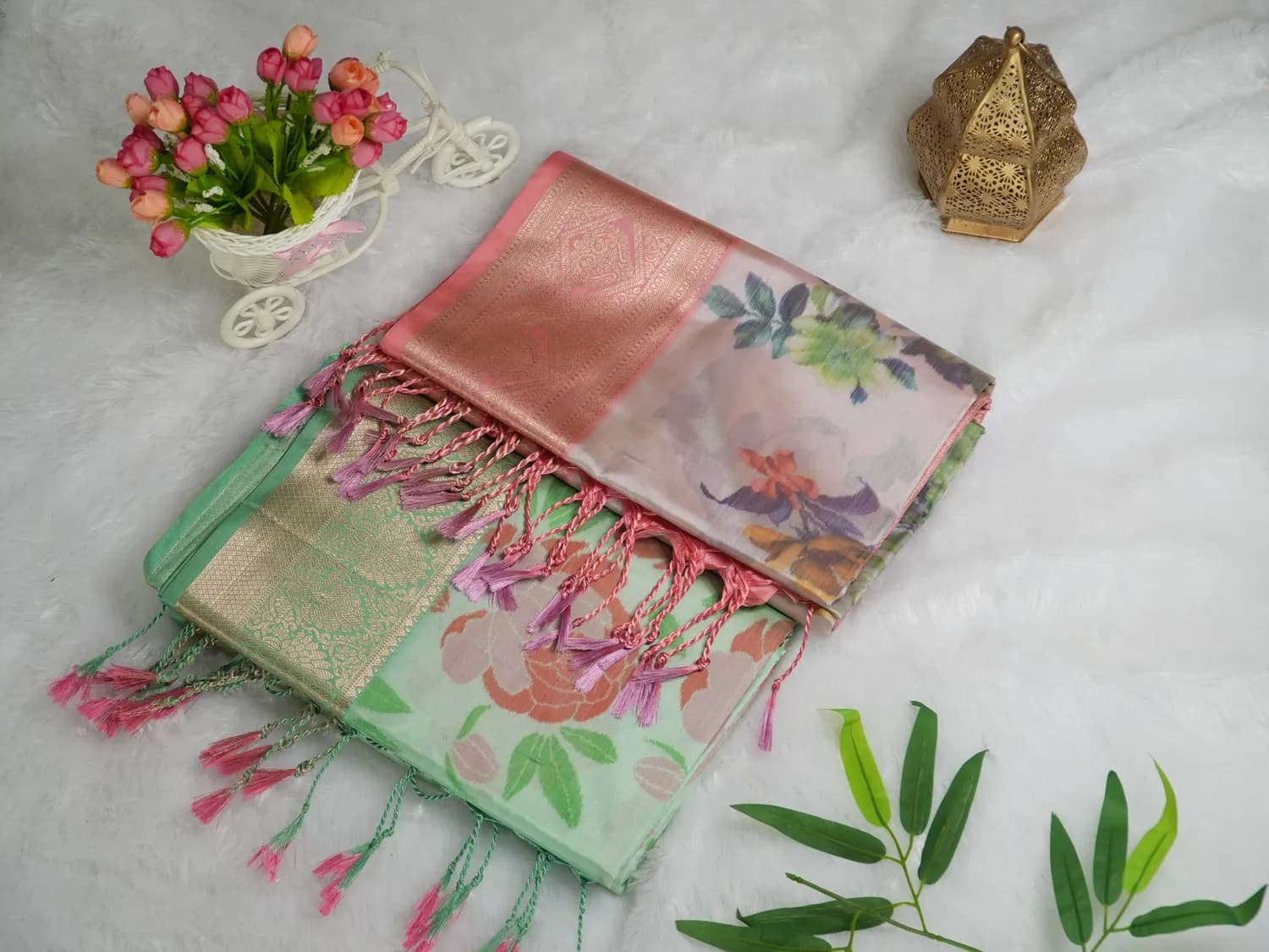 Pochampallai Soft Silk Saree(Baby Pink)