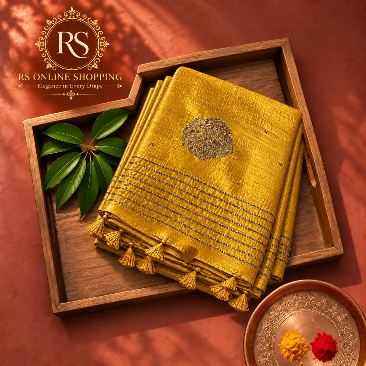 Tussar Silk 3D Embroidery