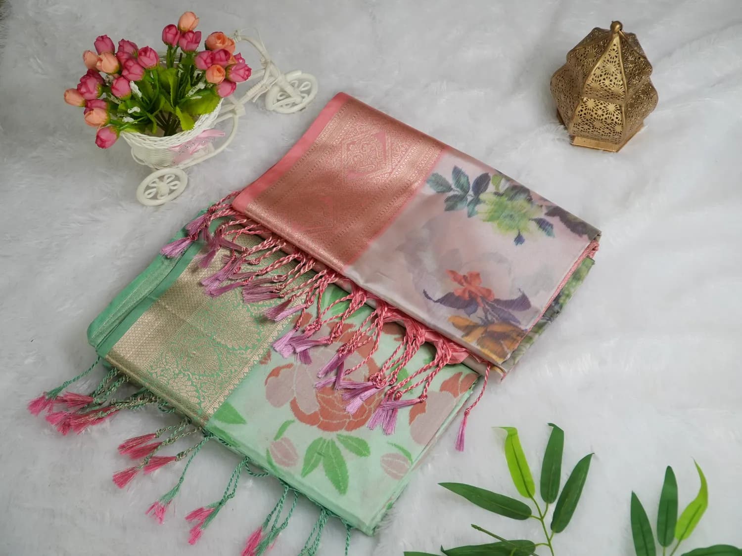 Pochampallai Soft Silk Saree(Light Green)