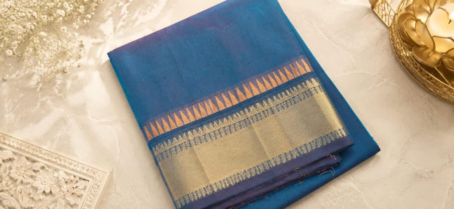 Chettinadu Cotton Saree(Ramar Blue)
