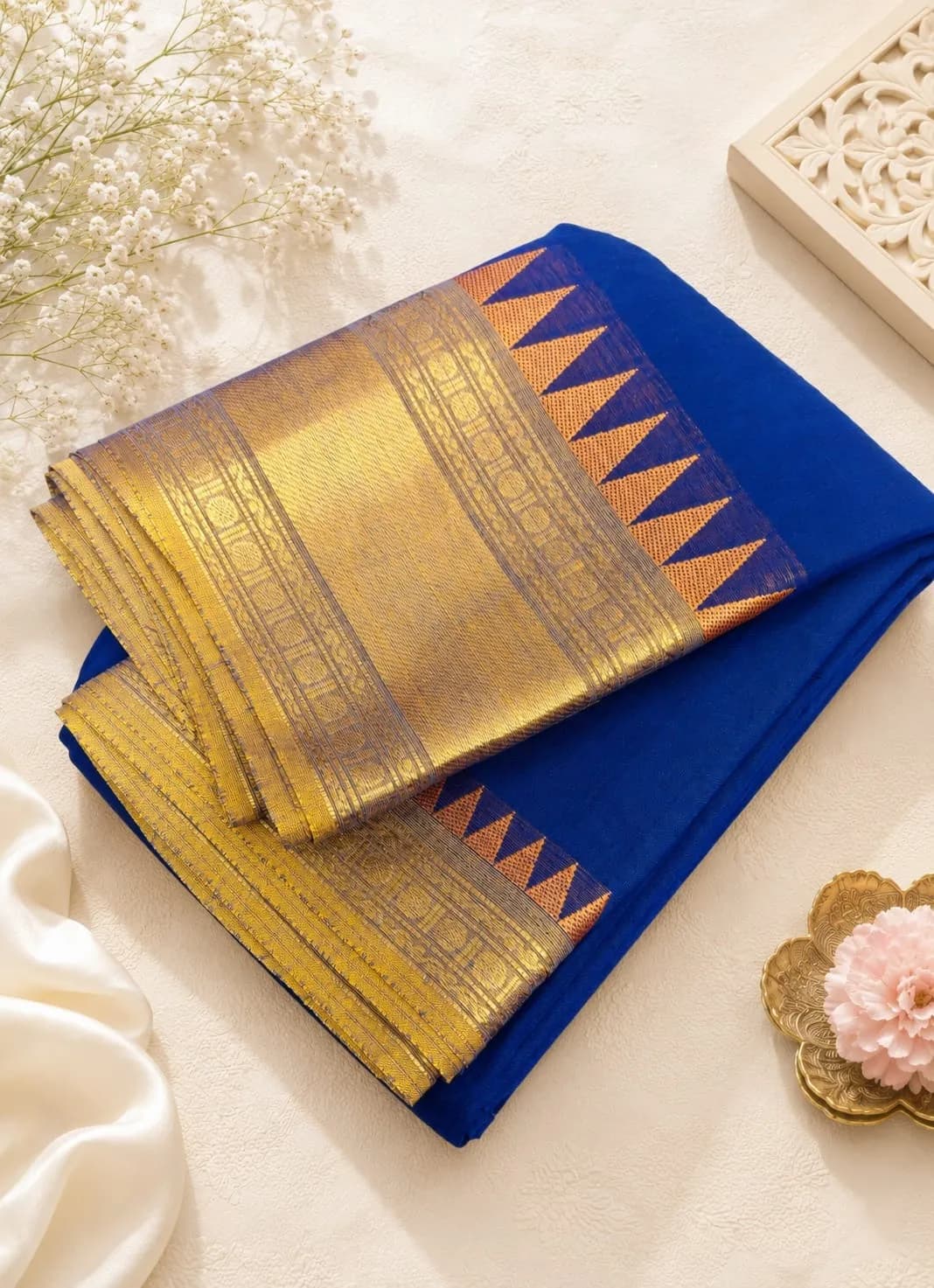 Chettinadu Cotton Saree(Blue)