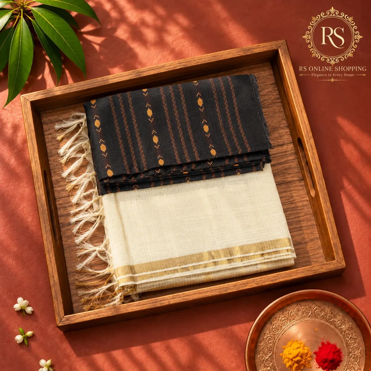 Salwar Unstiched Material Raw Silk(Ash top/ Shawl Cream Colour)