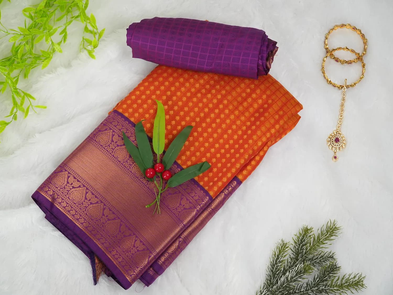 Kanchi Soft Silk(Orange)
