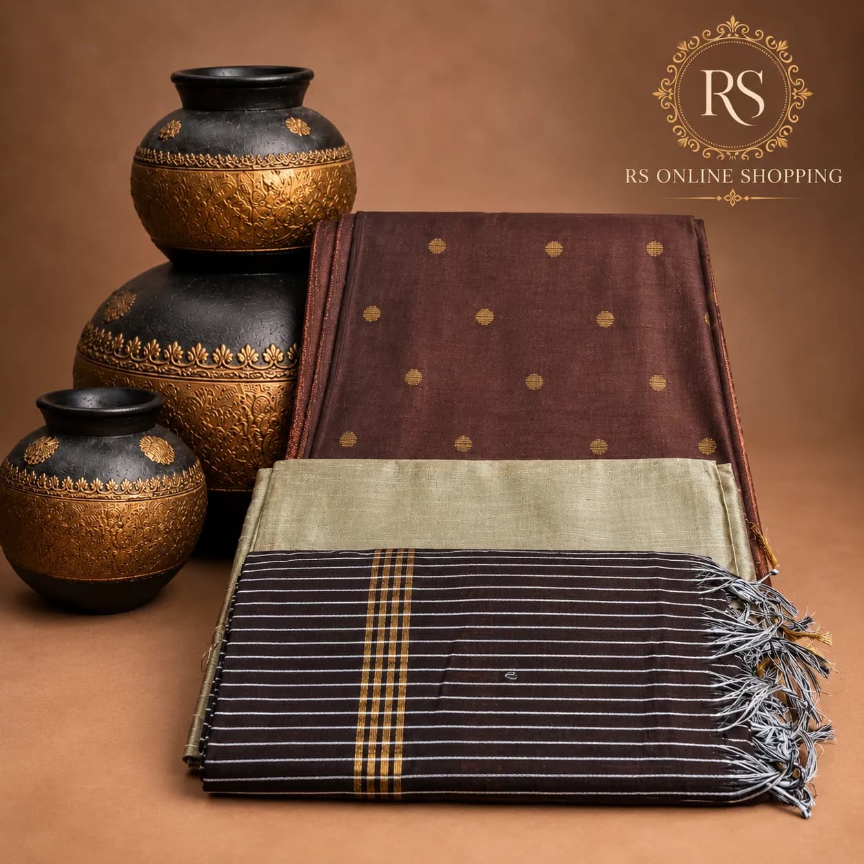 Salwar Raw Silk Unstiched Material(3Pc Set/Coffee Brown)